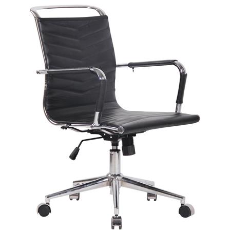 Sedia di Design SIGRID, Eleganti Cuciture a Vista, in Vera Pelle, Nero