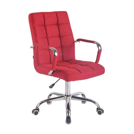 Poltrona da ufficio DELAN PRO, Design Moderno, Cuciture a Vista, Tessuto Rosso
