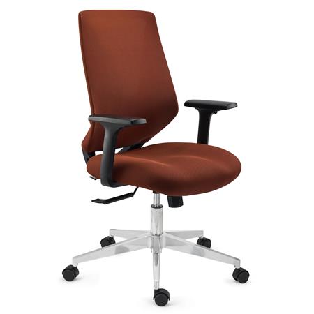 Sedia Operativa NOLAN, Design Ergonomico, Elegante, Rete e Tessuto Marrone